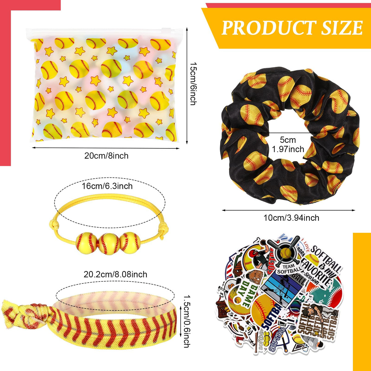 Yeyeplum softball hair ties for secure wear during games