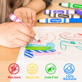 YEGEER back-to-school markers in 12 colors for engaging activities.