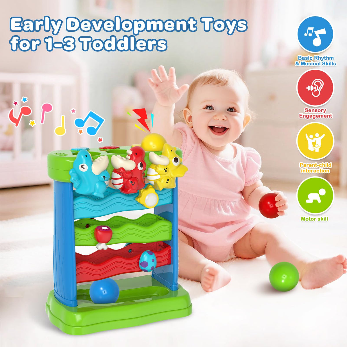 YEGEER BPA-free materials ensure safe, toddler-friendly exploration.