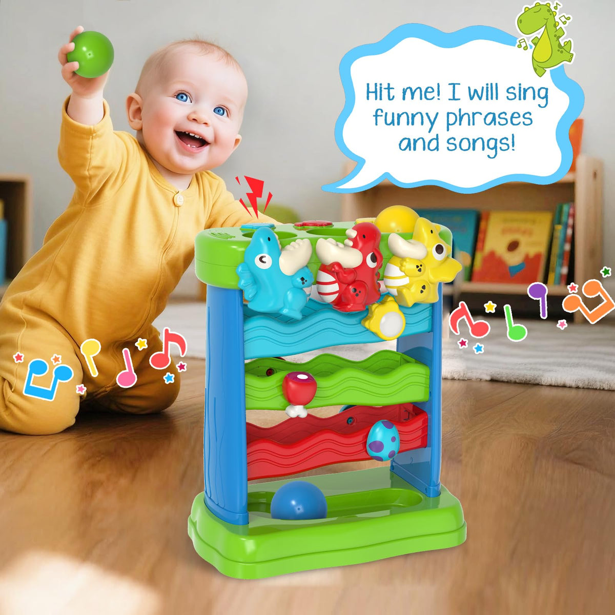 YEGEER light effects add visual interest during playtime and feeding.