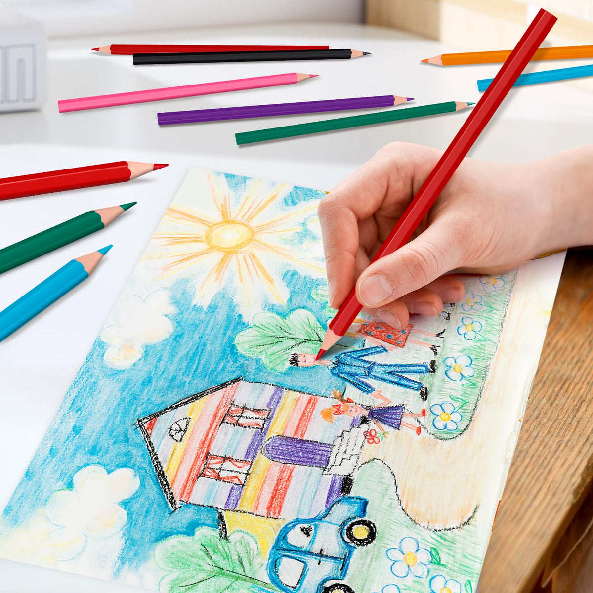 YEGEER durable hexagonal wood pencils offer a comfortable grip.