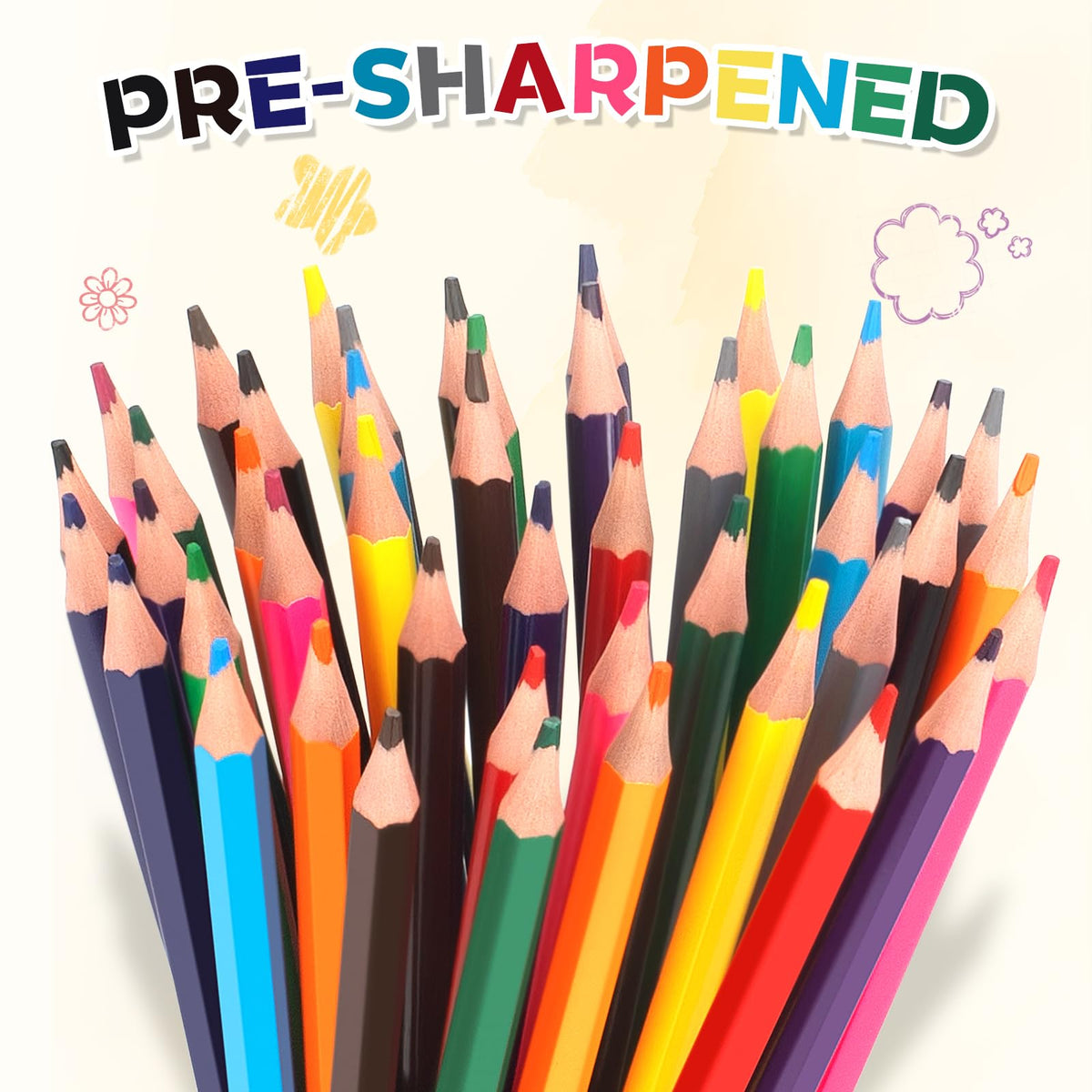 YEGEER pencils feature hexagonal wood design for a comfortable grip.