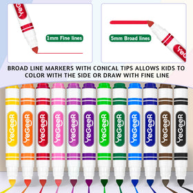 YEGEER safe non-toxic markers ideal for kids and classrooms.