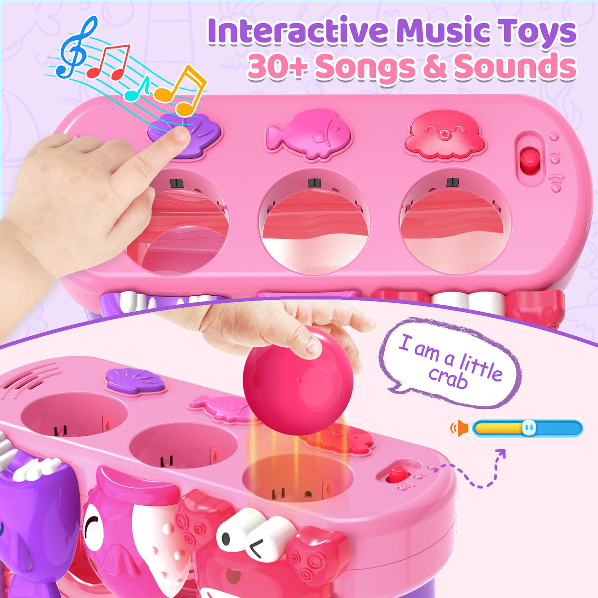 YEGEER musical phrases toy features 35+ songs to spark early musical interest.