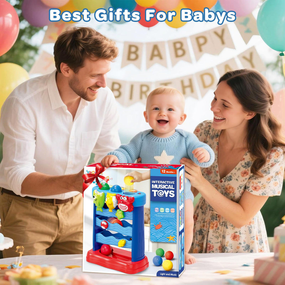 YEGEER interactive toy includes volume control to protect hearing during play.