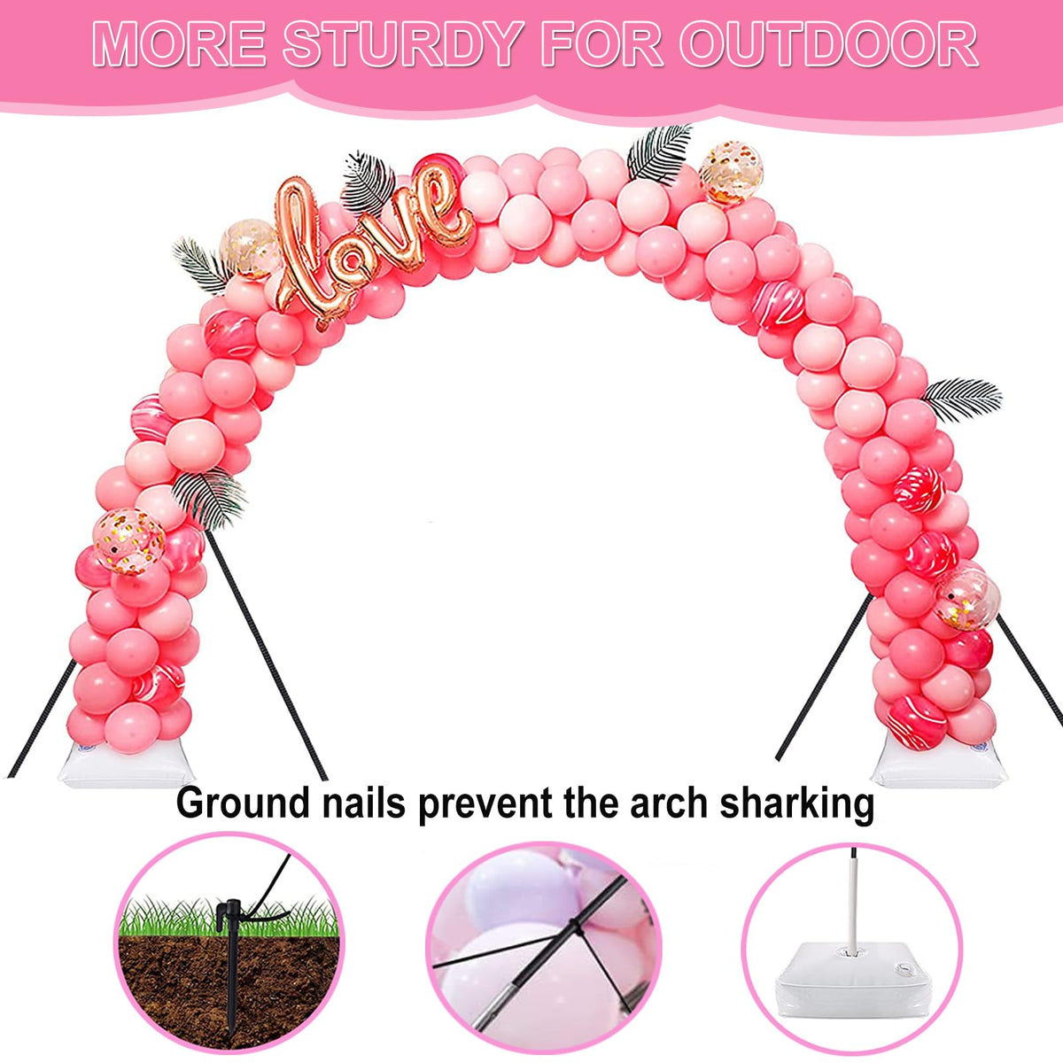 Clear assembly guide helps you install the arch quickly