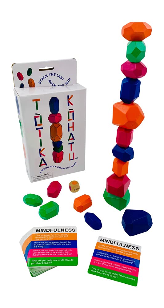 YEHUA Totika Kohatu wood rock stack game promotes mindful play and focus
