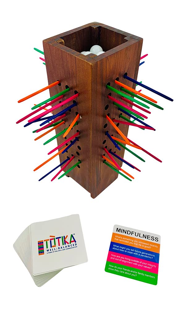YEHUA! Totika mindfulness cards deck open to reveal conversation prompts for mindful dialogue.