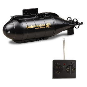 YEIBOBO 6-channel mini RC submarine, front view, ideal for tub playtime.