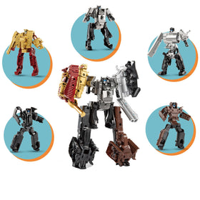 YEIBOBO! mini transforming toy front view for imaginative play with five modes.