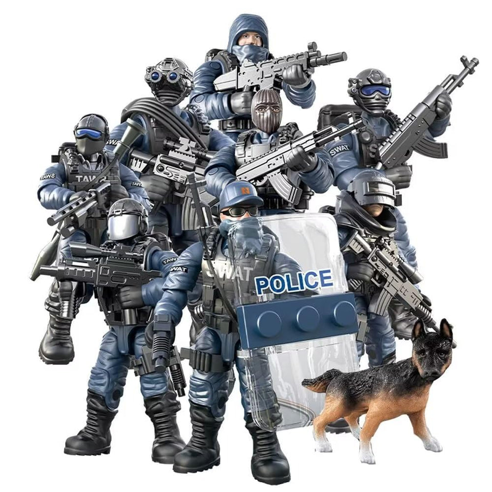 YEIBOBO! Special Forces mini action figure standing alone for quick imaginative play