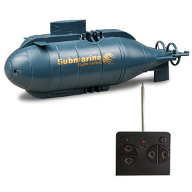 YEIBOBO blue 6-channel submarine, front view, ideal for bathtub adventures.