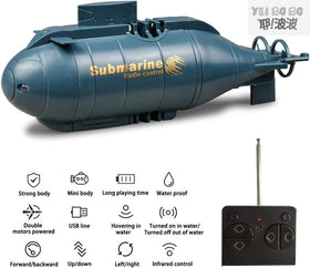 YEIBOBO blue submarine, LED-lit underside, exciting night-time play.