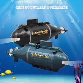 YEIBOBO blue submarine, side view, enhances pool exploration for kids.