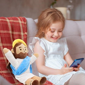 Yelakey religious plush doll suited for church celebrations and classroom decor.