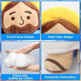 Yelakey open-arm Jesus plush invites warm, welcoming moments.