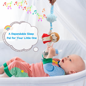 Yelakey plush designed for crib, stroller, and car seat use