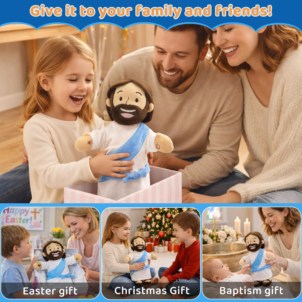 Yelakey Dancing Jesus Doll with adjustable volume for quiet rooms or gatherings
