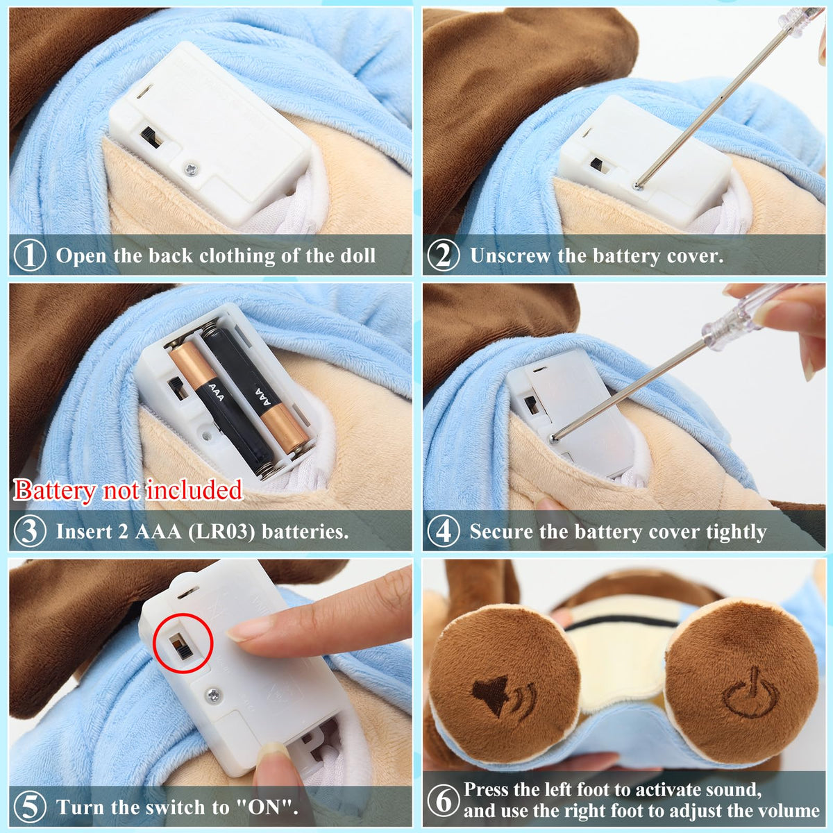 Yelakey detachable lamb Velcro feature for interactive play
