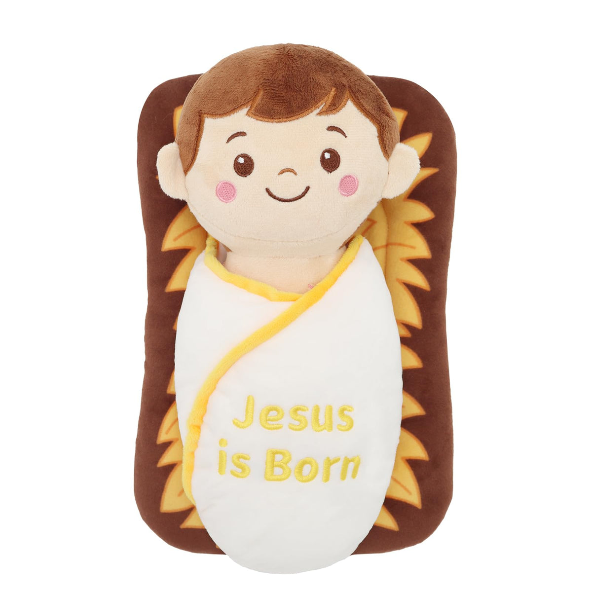 Yelakey Jesus Plush 12inch baby Jesus plush, ideal for Nativity scenes and gentle storytelling.