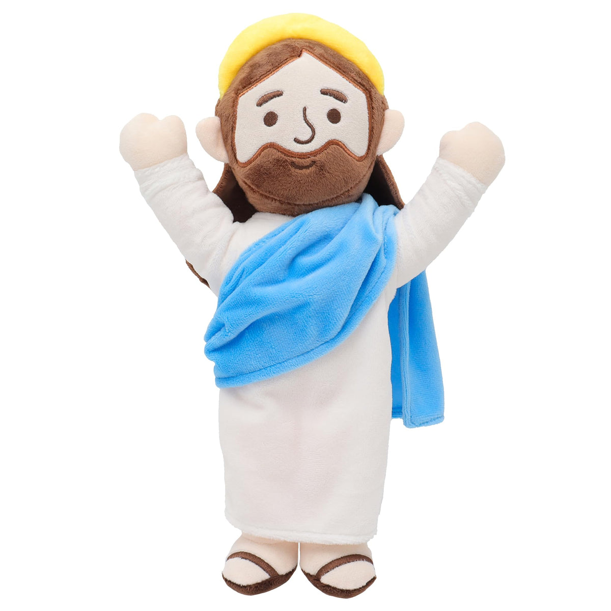 Yelakey Jesus Plush with blue shawl, soft and comforting for Easter decor