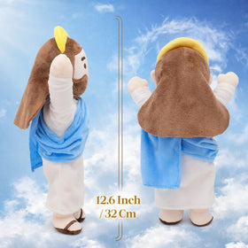 Yelakey Jesus Plush with red shawl, cuddly Christmas gift idea