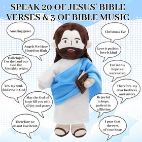 Yelakey Jesus Plush activation by right hand enables interactive storytelling