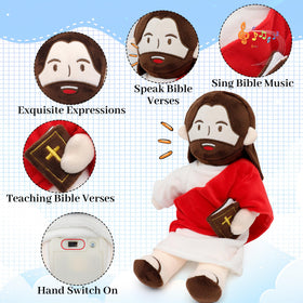 Yelakey Jesus Plush right-hand activation for interactive Bible playback