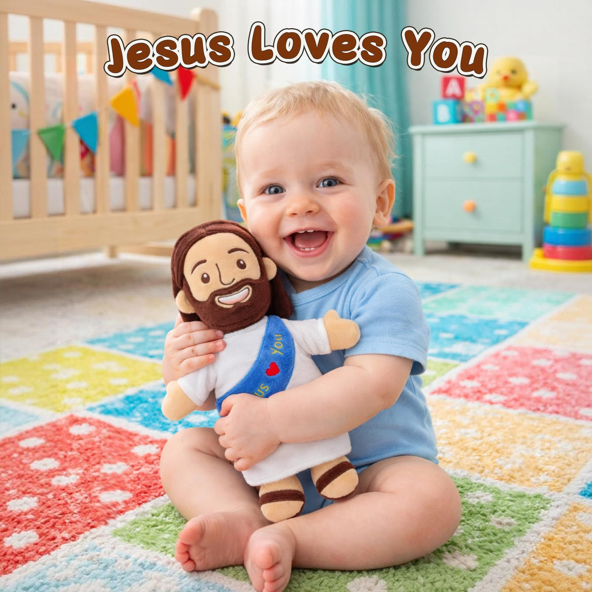 Yelakey Jesus Plush fabric texture feels soft and cozy to hold