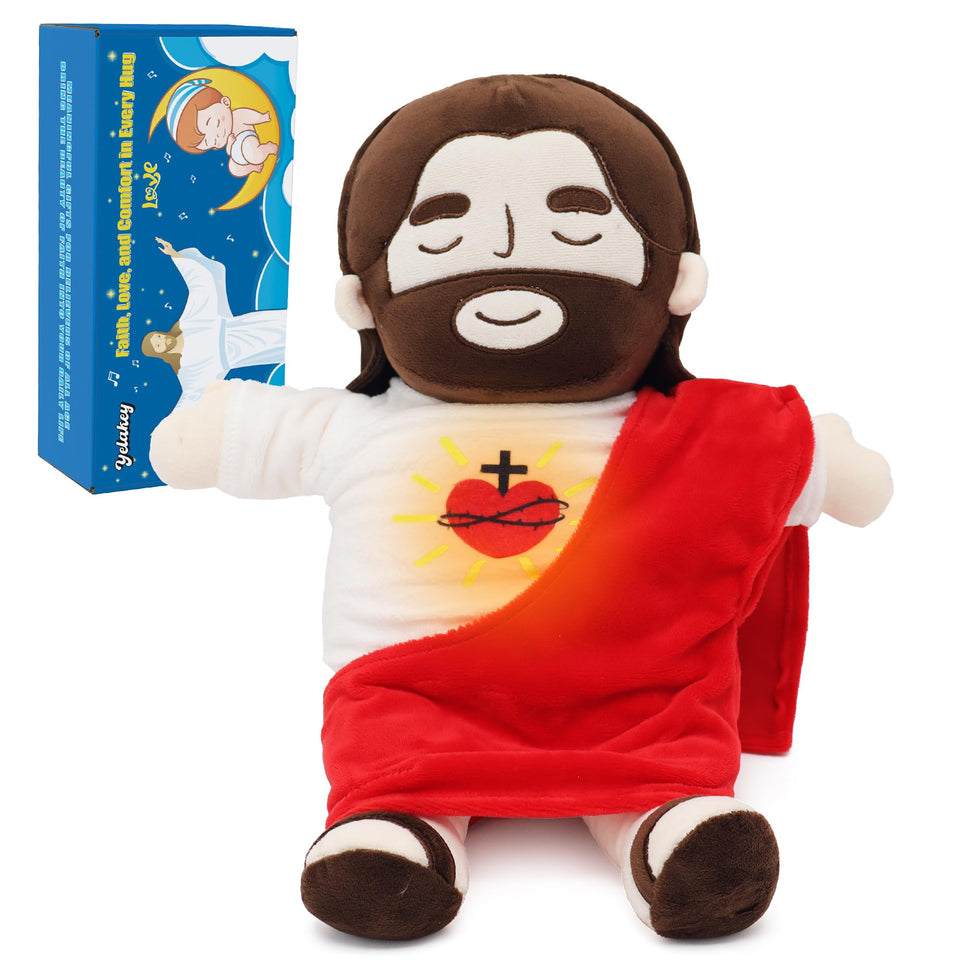 Yelakey Jesus Plush breathing feature for soothing bedtime