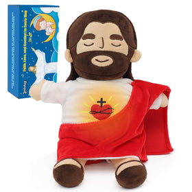 Yelakey Jesus plush breathing motion for comforting cuddles