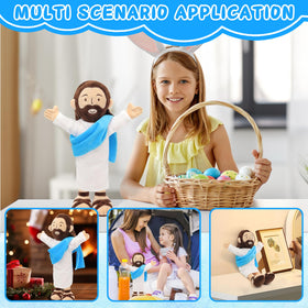 Yelakey Jesus plush closeup face expressive features inviting gentle conversation.