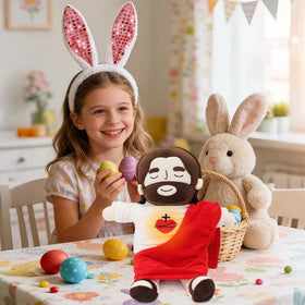 Yelakey Jesus Plush close-up of gentle facial features
