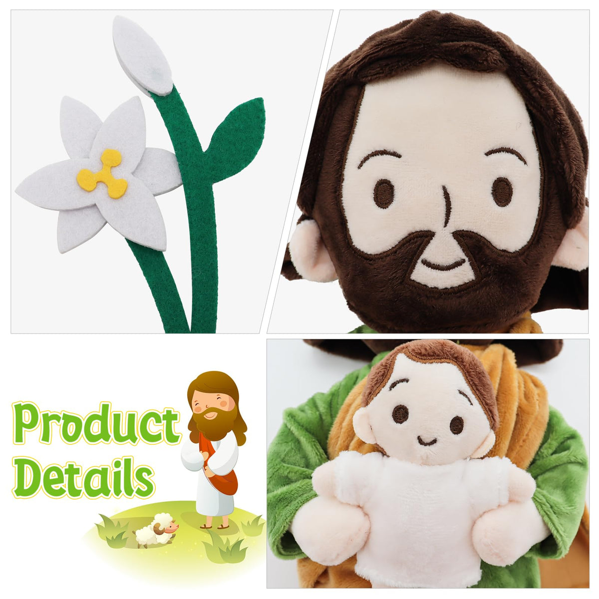 Yelakey St. Joseph plush as a thoughtful baptism or baby gift option.