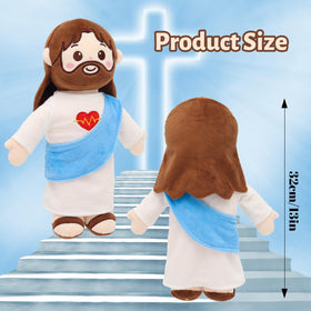 Yelakey Jesus Plush Feet Embroidery features Christian symbols for classroom or church moments.