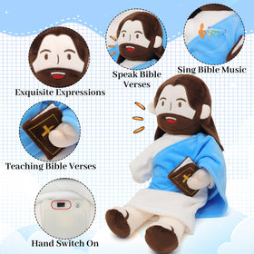 Yelakey Jesus Plush fabric texture highlights plush softness for cozy evenings