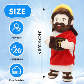Yelakey Jesus Plush face with a warm smile, a friendly bedtime companion