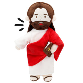 Yelakey Jesus Plush front view shows a cuddly, kid-friendly shape for bedtime and devotion