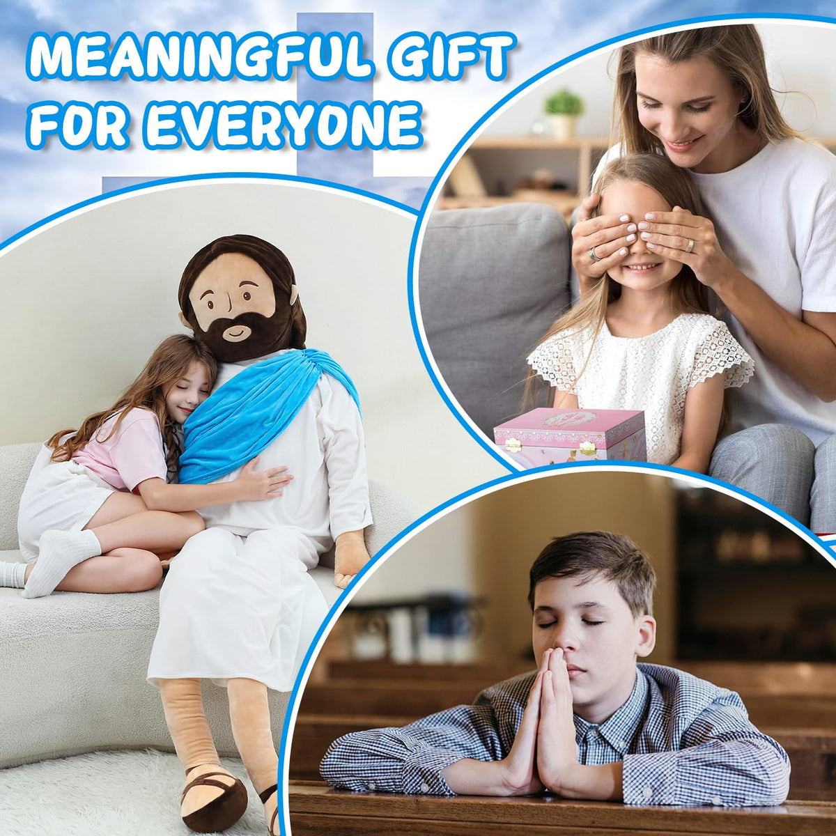 Yelakey Giant Jesus Plush is hug-friendly for kids and families.