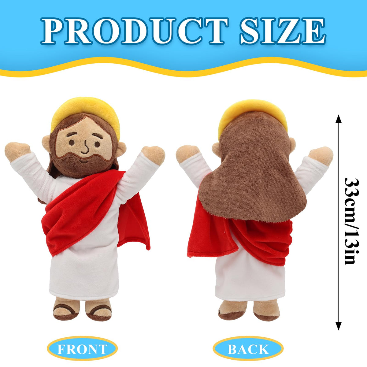 Yelakey Jesus plush with open arms invites gentle, comforting moments.