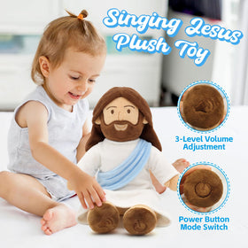 Yelakey Jesus plush close-up of skin-friendly fabric texture