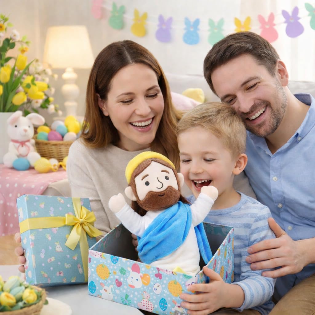 Yelakey Jesus Plush close-up, showing soft plush fabric and kind expression