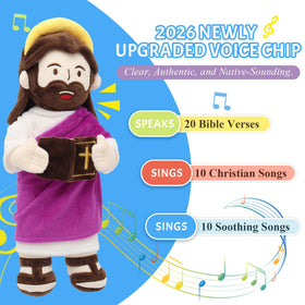 Yelakey Jesus plush talking doll shows verses and songs for engagement