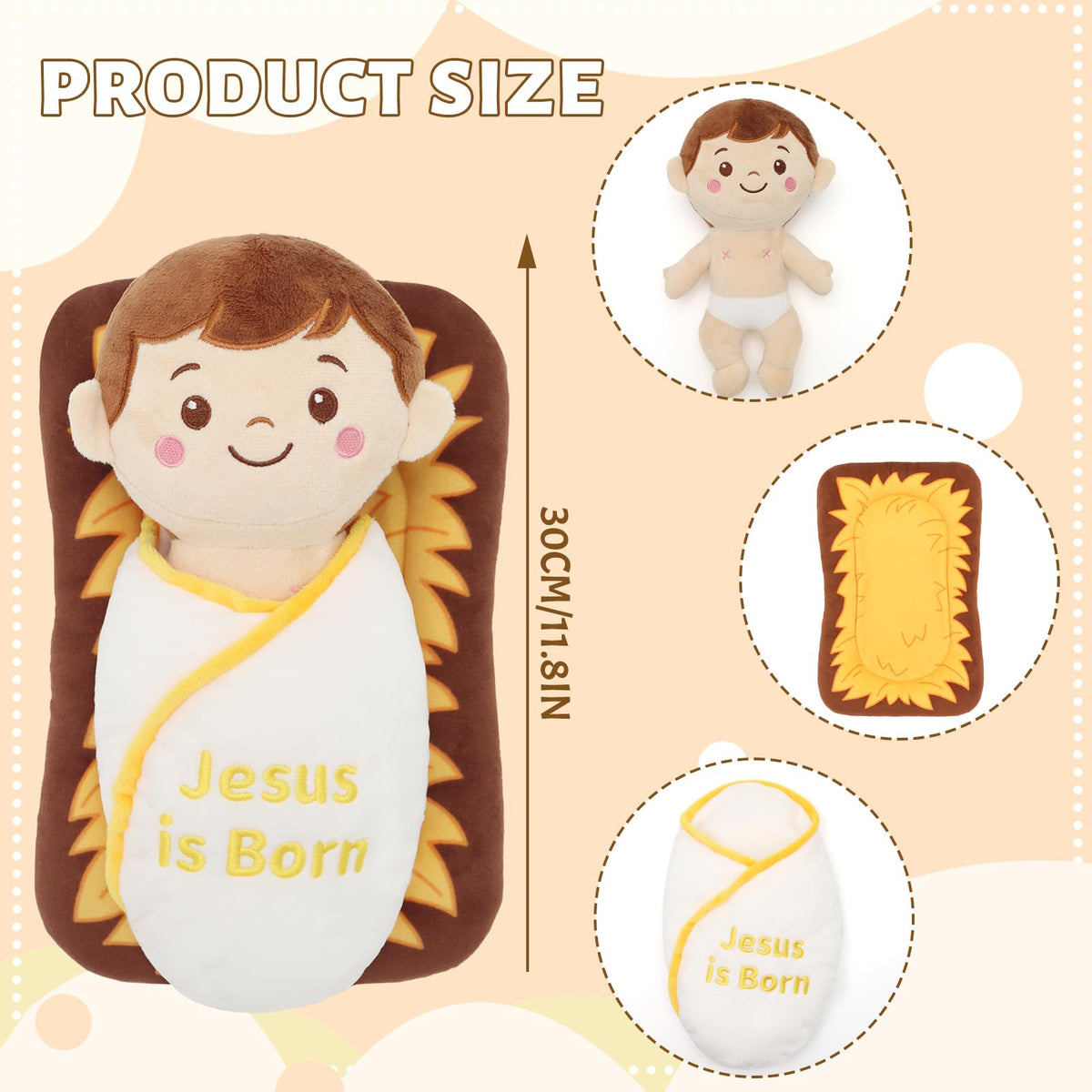 Yelakey portable plush for church or travel—easy to carry during services and outings.