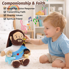 Yelakey Talking Jesus plush battery-compartment offers easy setup for ongoing play.