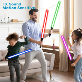 Yellora color-control switch for customizable glow during pretend-play battles.