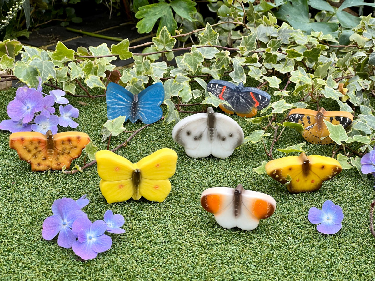 Yellow Door butterfly impressions encourage clay imprints and rubbings.