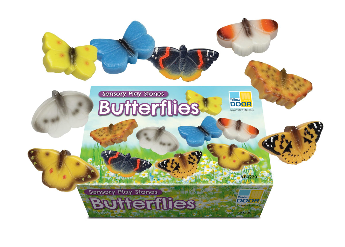 Yellow Door butterfly stones set for indoor and outdoor nature play.