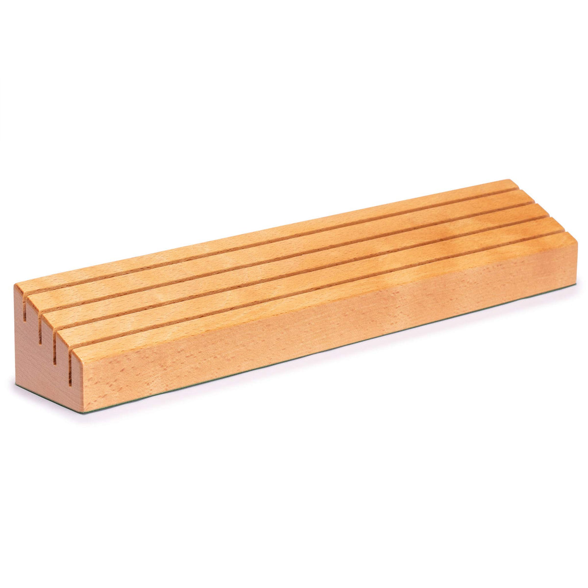 Yellow Mountain Imports beechwood card holders side angle showing stable grip
