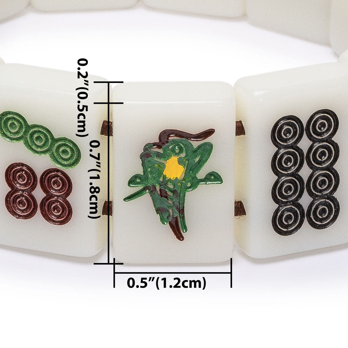 Yellow Mountain Imports gift-ready mahjong bracelet, ideal present for fans and collectors.